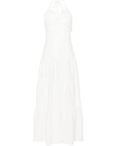 Ermanno Scervino Linen Maxi Dress - White