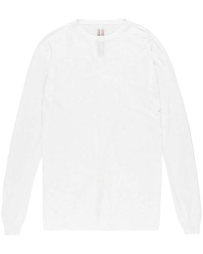 Rick Owens Round-neck Fine-knit Sweater - White