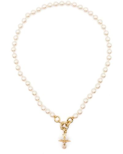 Vivienne Westwood Orb-motif Baroque-pearl Necklace - Natural