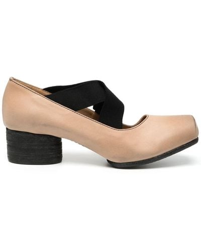 Uma Wang Ballerina Pumps Met Vierkante Neus - Zwart