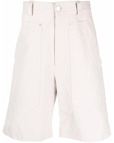 Isabel Marant Organic Cotton-linen Chino Shorts - Natural