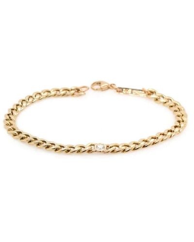 Zoe Chicco 14kt Yellow Gold Floating Diamond Chain Bracelet - Natural