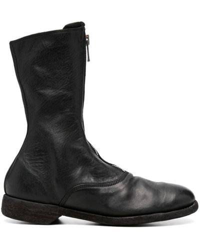 Guidi Zip-up Ankle Boots - Black