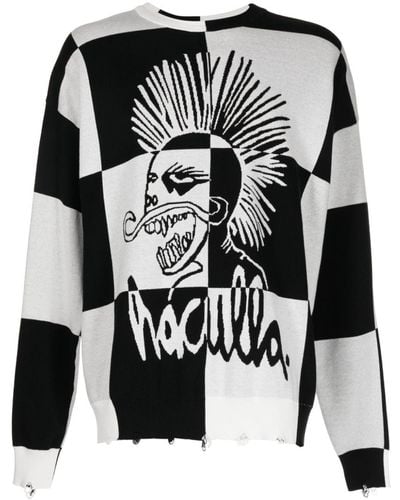 Haculla This Is Chess Intarsia-knit Jumper - Black