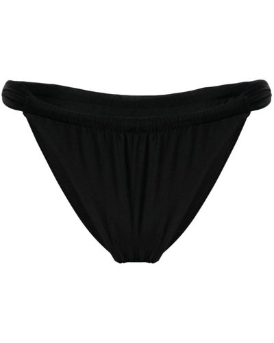 Faithfull The Brand Bragas de bikini Andez con detalles fruncidos - Negro