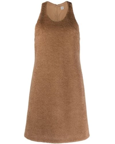 Totême Brushed-knit Minidress - Brown