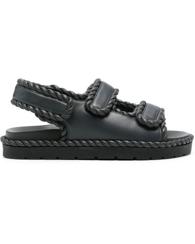 Bottega Veneta Jack Leather Sandals - ブラック