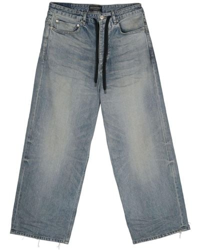 Balenciaga Halbhohe Wide-Leg-Jeans - Grau