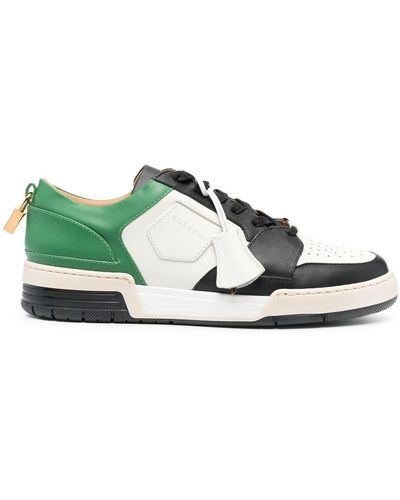 Buscemi Colour-blocked Low-top Sneakers - Green