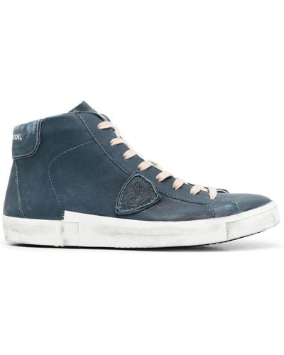 Philippe Model High-Top-Sneakers mit Logo-Patch - Blau