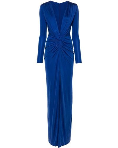 Costarellos Brienne Jersey Gown - ブルー