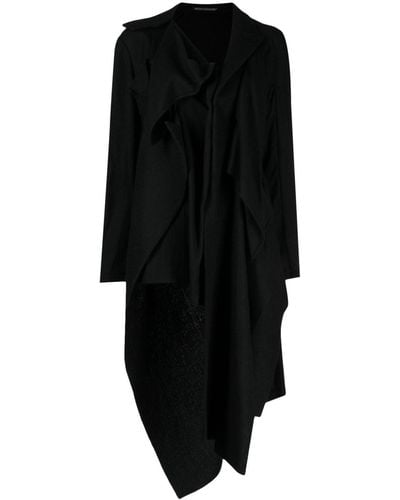 Yohji Yamamoto Asymmetric Wool Jacket - Black