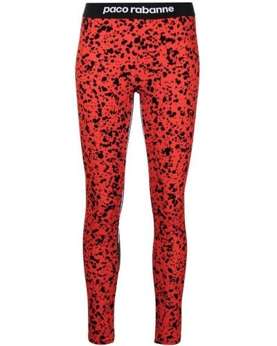 Rabanne Spotted Leggings Red