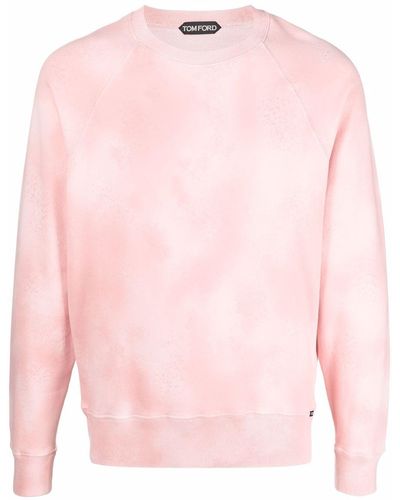 Tom Ford Sweater Met Tie-dye Print - Roze
