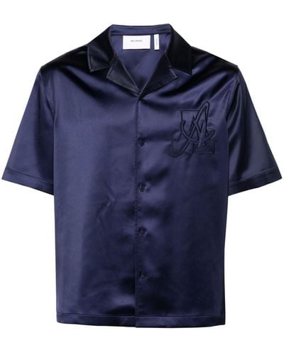 Axel Arigato Overhemd Met Borduurwerk - Blauw