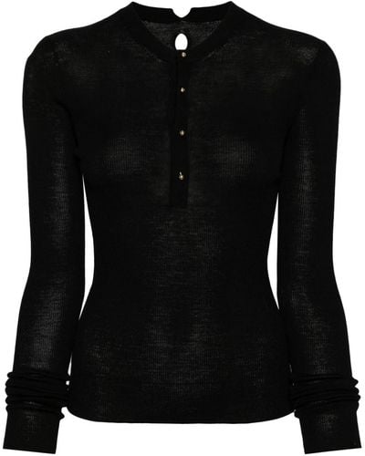 JNBY Cut-out Knitted Top - Black