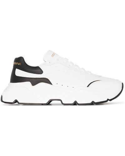 Dolce & Gabbana Daymaster Leather Trainers - White