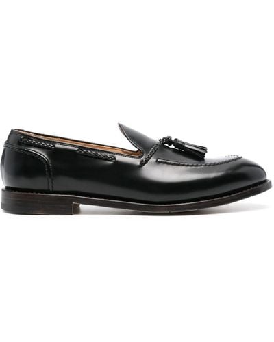 Premiata 32056 Leather Loafers - Black