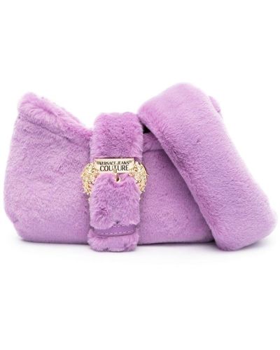 Versace Couture 1 Faux-fur Shoulder Bag - Purple