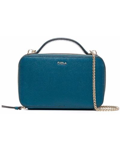 Furla Bolso satchel con cremallera - Azul