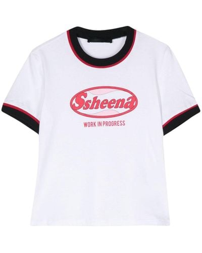 Ssheena Logo-print Cotton T-shirt - White