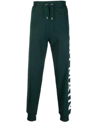 Balmain Pantalon UEZ Vert à coupe droite