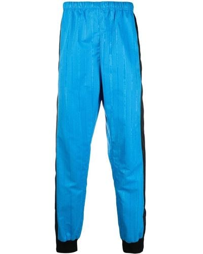 Marine Serre Colour-block Elasticated Trousers - Blue