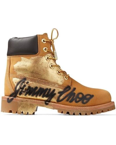 Jimmy Choo X Timberland 6-inch Graffiti Boots - Brown