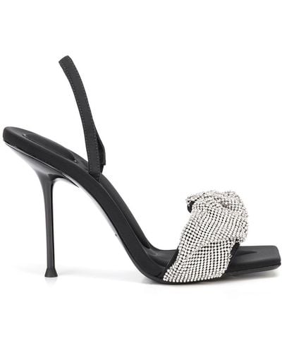 Alexander Wang Julie Crystal-embellished Leather Sandals - Black