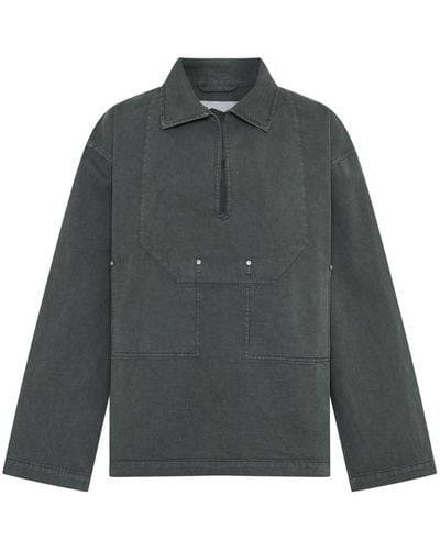 Dion Lee Riveted Pullover Shirt Jacket - Green