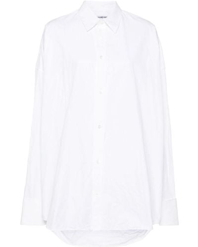 Balenciaga Hemd in Knitteroptik - Weiß
