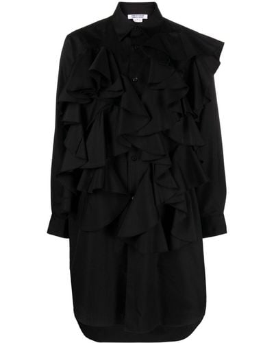 Comme des Garçons Camisa con volantes - Negro