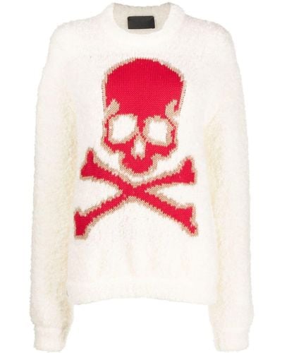 Philipp Plein Skull&bones Knitted Sweater - Red