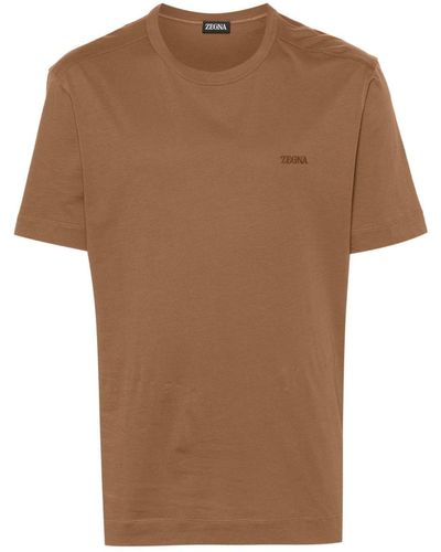 Zegna ロゴ Tシャツ - ブラウン