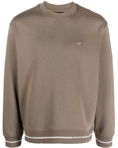 Emporio Armani Intarsia Sweater - Bruin
