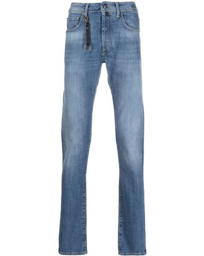 Incotex Jeans Met Toelopende Pijpen - Blauw