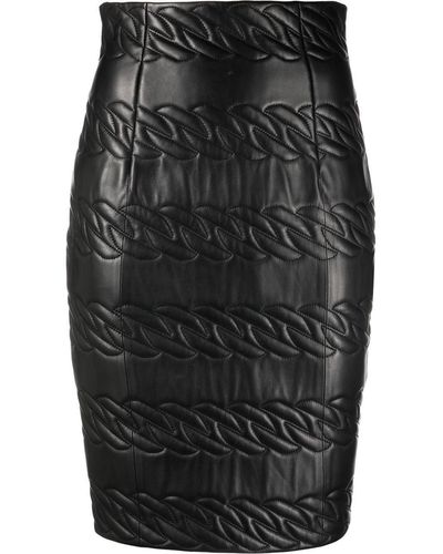 Balmain High Waist Kokerrok - Zwart