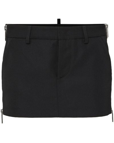 DSquared² Side-zip Mini Skirt - Black
