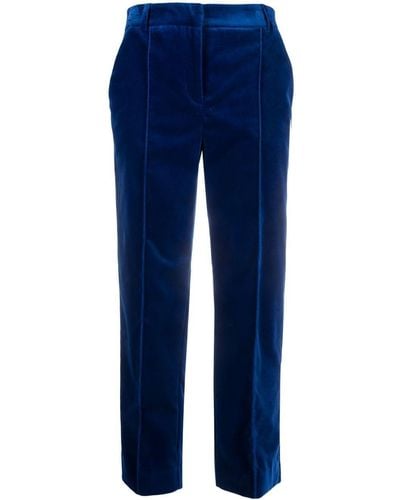 Elie Saab Velvet Tapered Trousers - Blue
