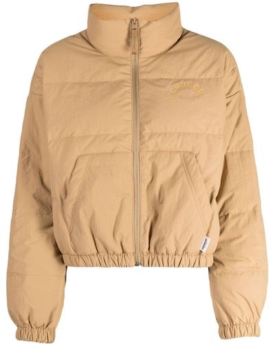 Chocoolate Logo-patch Quilted Padded Jacket - Natural