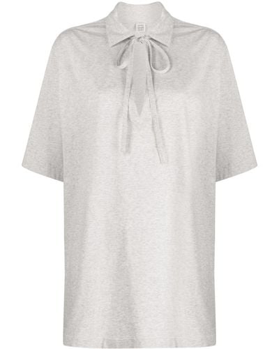 Totême リボンネック Tシャツ - ホワイト