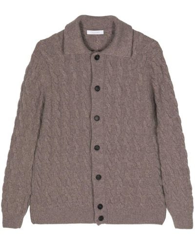 Cruciani Cable-knit Cardigan - Brown