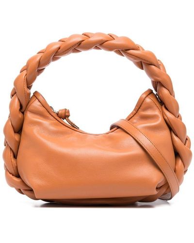 Hereu Mini Espiga Braided Leather Bag - Orange