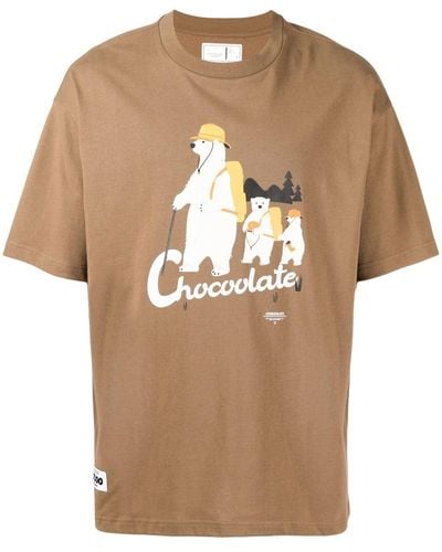 Chocoolate プリント Tシャツ - ブラウン