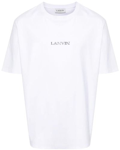Lanvin Camiseta con logo bordado - Blanco
