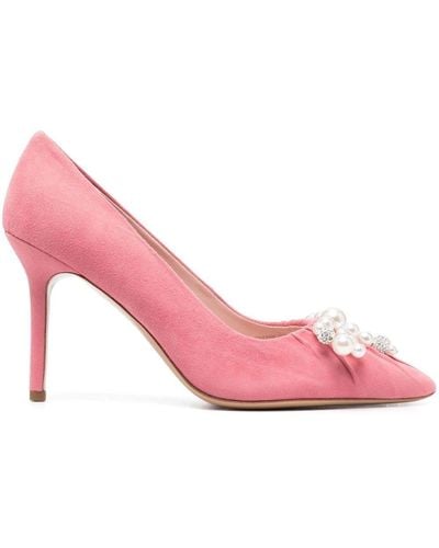 Kate Spade Faux Pearl-embellished 85mm Court Shoes - Pink
