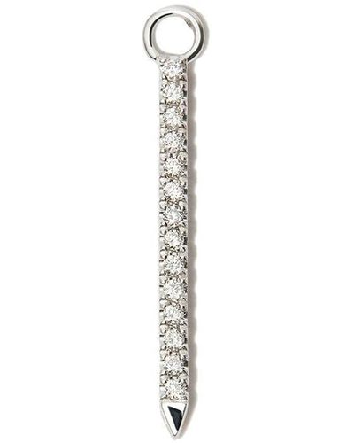 Maria Tash 18kt White Gold Eternity Bar Sapphire And Diamond Charm - Metallic