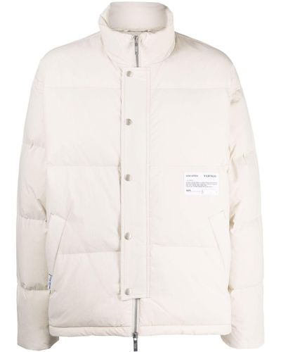 Izzue Logo-patch Down Puffer Jacket - Natural