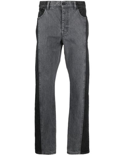 Karl Lagerfeld Colour-block Straight-leg Jeans - Gray