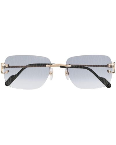 Cartier Gafas de sol con montura cuadrada - Metálico